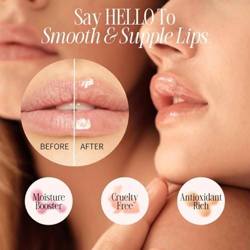 YUGLO Lip Sleeping Mask Peach - Overnight Lip Mask & Glossy Lip Plumper for Dry Lips - Hydrating Lip Moisturizer & Conditioner - görsel 10