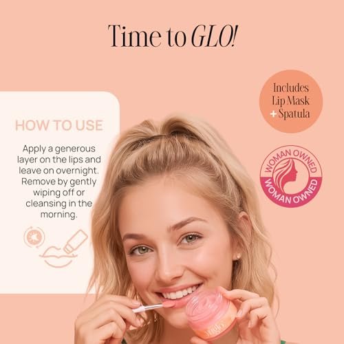 YUGLO Lip Sleeping Mask Peach - Overnight Lip Mask & Glossy Lip Plumper for Dry Lips - Hydrating Lip Moisturizer & Conditioner - görsel 6
