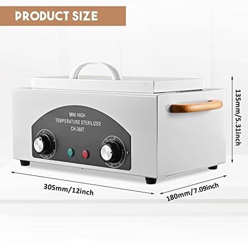 XESSCARE High Temperature Sterilizer Autoclave Machine 110V 300W – Dry Heat Nail & Dental Tool Sterilizer, 1.5L Salon Equipment for Metal Tools with Handle (White) Avelisse