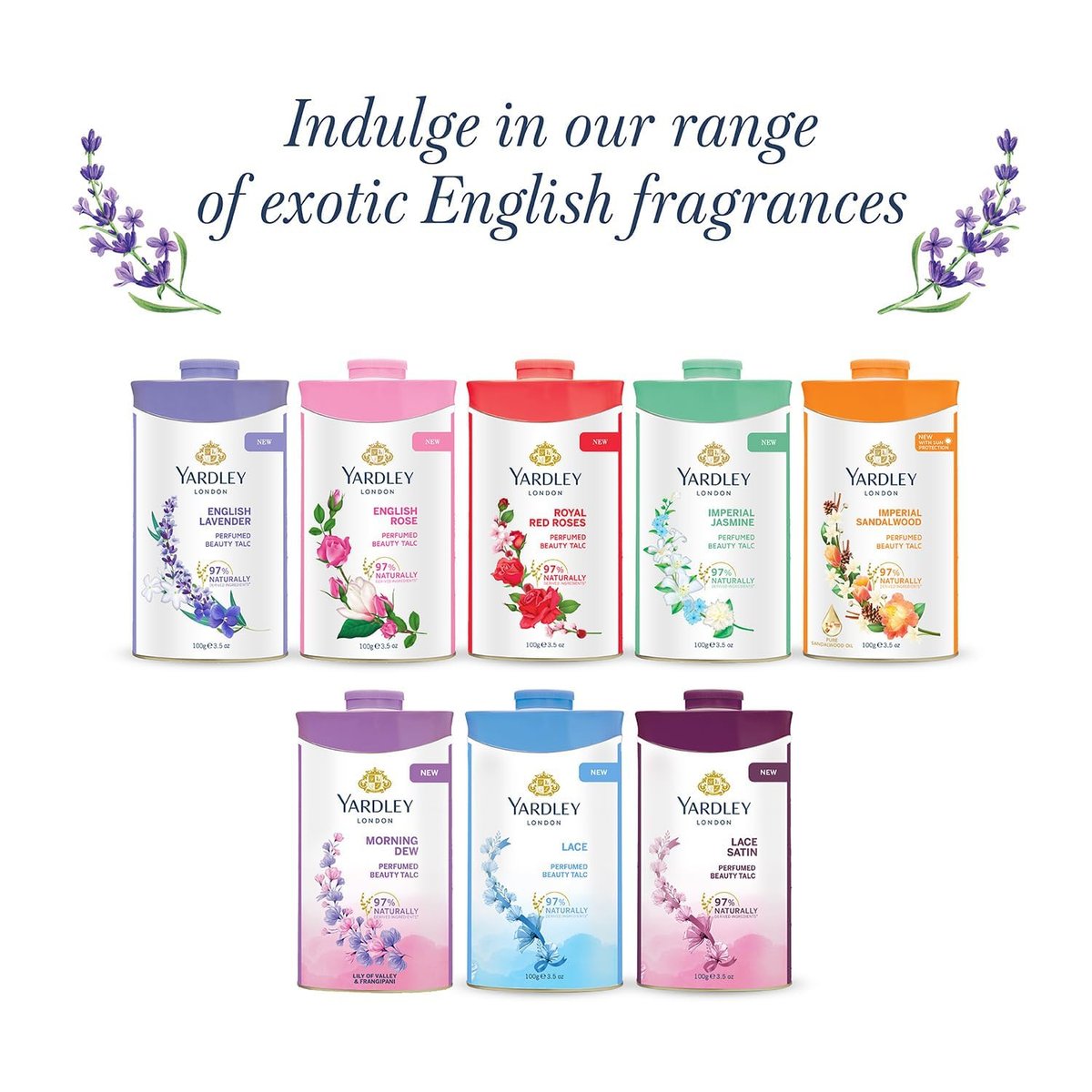 Yardley English Lavender Perfumed Talc - 250g (8.81 oz) - Classic Silky Body Powder - görsel 13