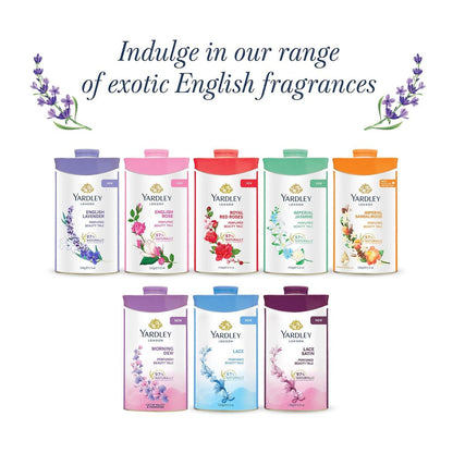 Yardley English Lavender Perfumed Talc - 250g (8.81 oz) - Classic Silky Body Powder