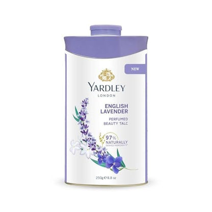 Yardley English Lavender Perfumed Talc - 250g (8.81 oz) - Classic Silky Body Powder