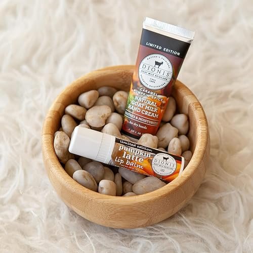 Dionis Goat Milk Caramel Pumpkin Spice Hand Cream & Pumpkin Latte Lip Balm Set - görsel 6