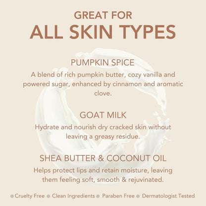 Dionis Goat Milk Caramel Pumpkin Spice Hand Cream & Pumpkin Latte Lip Balm Set