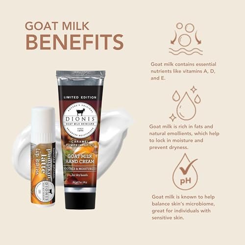 Dionis Goat Milk Caramel Pumpkin Spice Hand Cream & Pumpkin Latte Lip Balm Set - görsel 4