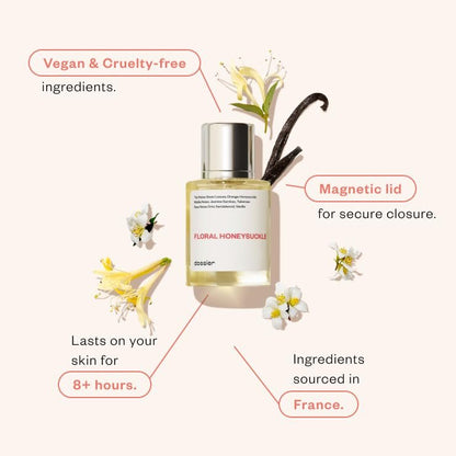 Dossier Floral Honeysuckle Eau de Parfum – Inspired by G.Bloom – Vegan & Paraben-Free Perfume for Women, 1.7 oz (50ml) Avelisse