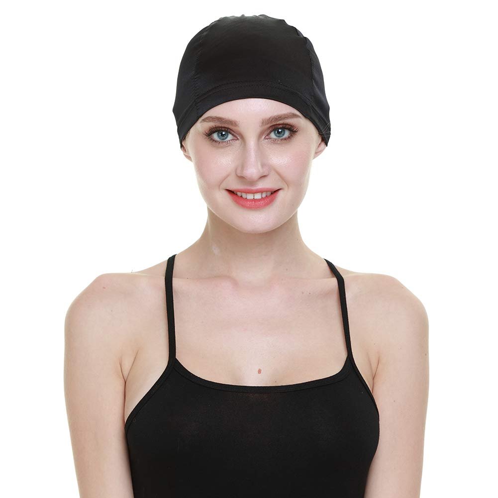FocusCare 100% Mulberry Silk Wig Cap – Black, Elastic Band for Hair Loss, Cancer Patients, Bald Women Avelisse