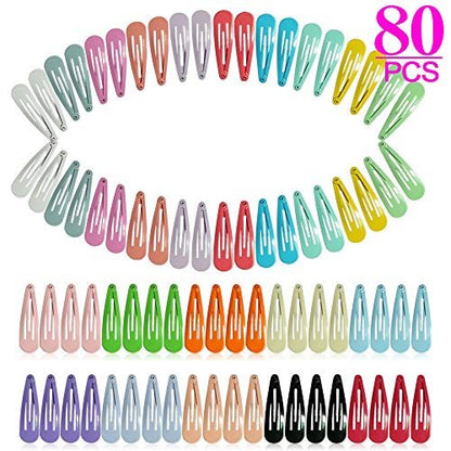 JIARON 80PCS Hair Clips - 2 Inch Non-Slip Metal Hair Barrettes for Girls, Kids, Baby, and Women (20 Colors)