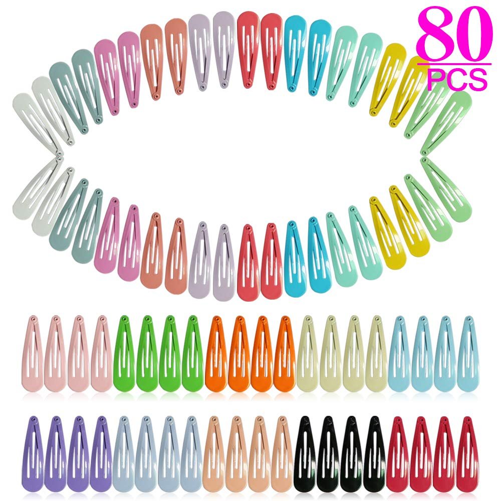 JIARON 80PCS Hair Clips - 2 Inch Non-Slip Metal Hair Barrettes for Girls, Kids, Baby, and Women (20 Colors) - görsel 3