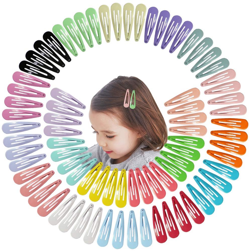 JIARON 80PCS Hair Clips - 2 Inch Non-Slip Metal Hair Barrettes for Girls, Kids, Baby, and Women (20 Colors) - görsel 1