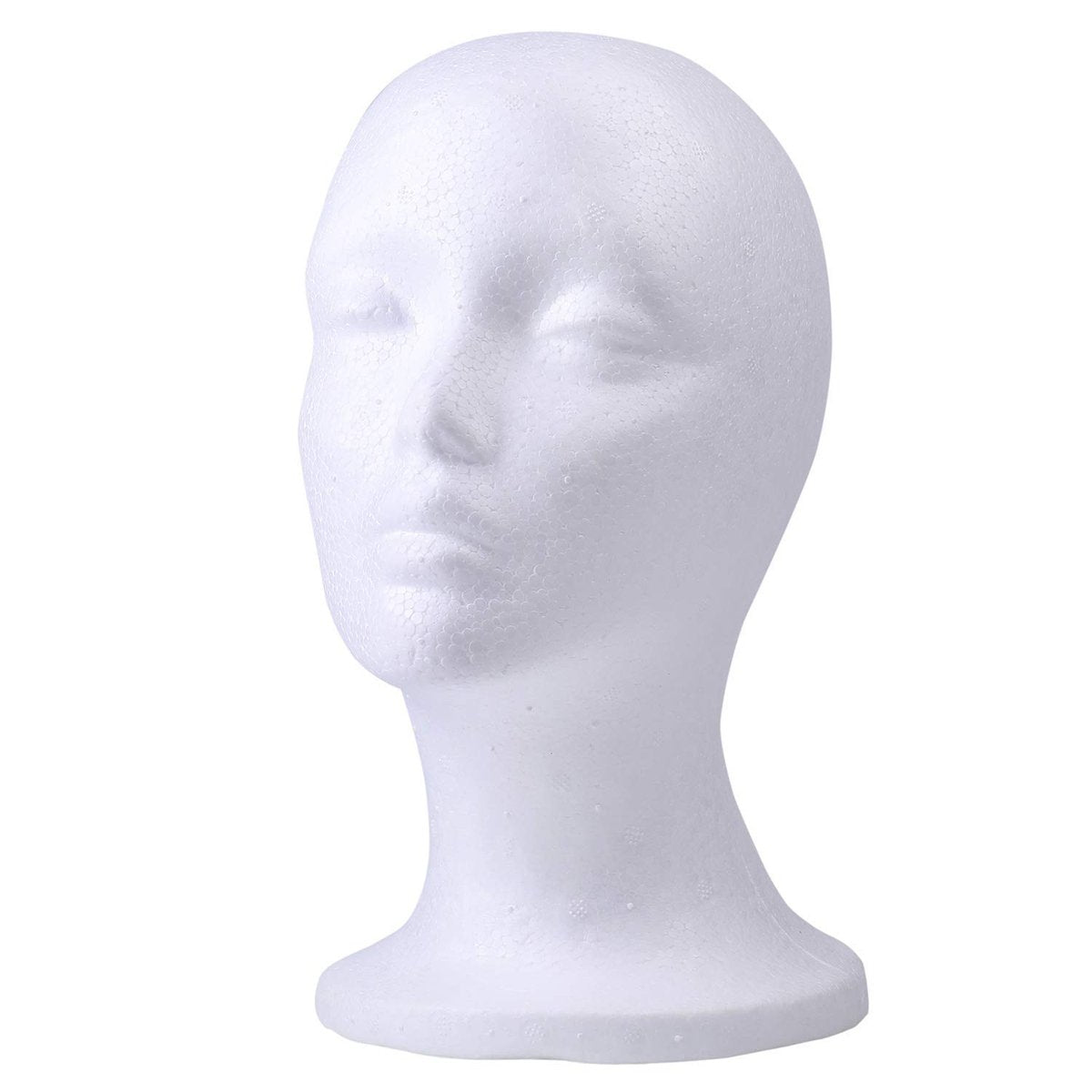 Foraineam 2 Pack Foam Wig Display Stand – Female Mannequin Wig Holder, White Foam Heads for Glasses, Mask, Hat, and Hairpieces Avelisse