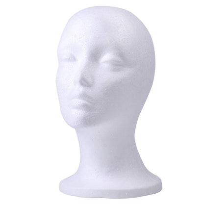 Foraineam 2 Pack Foam Wig Display Stand – Female Mannequin Wig Holder, White Foam Heads for Glasses, Mask, Hat, and Hairpieces Avelisse