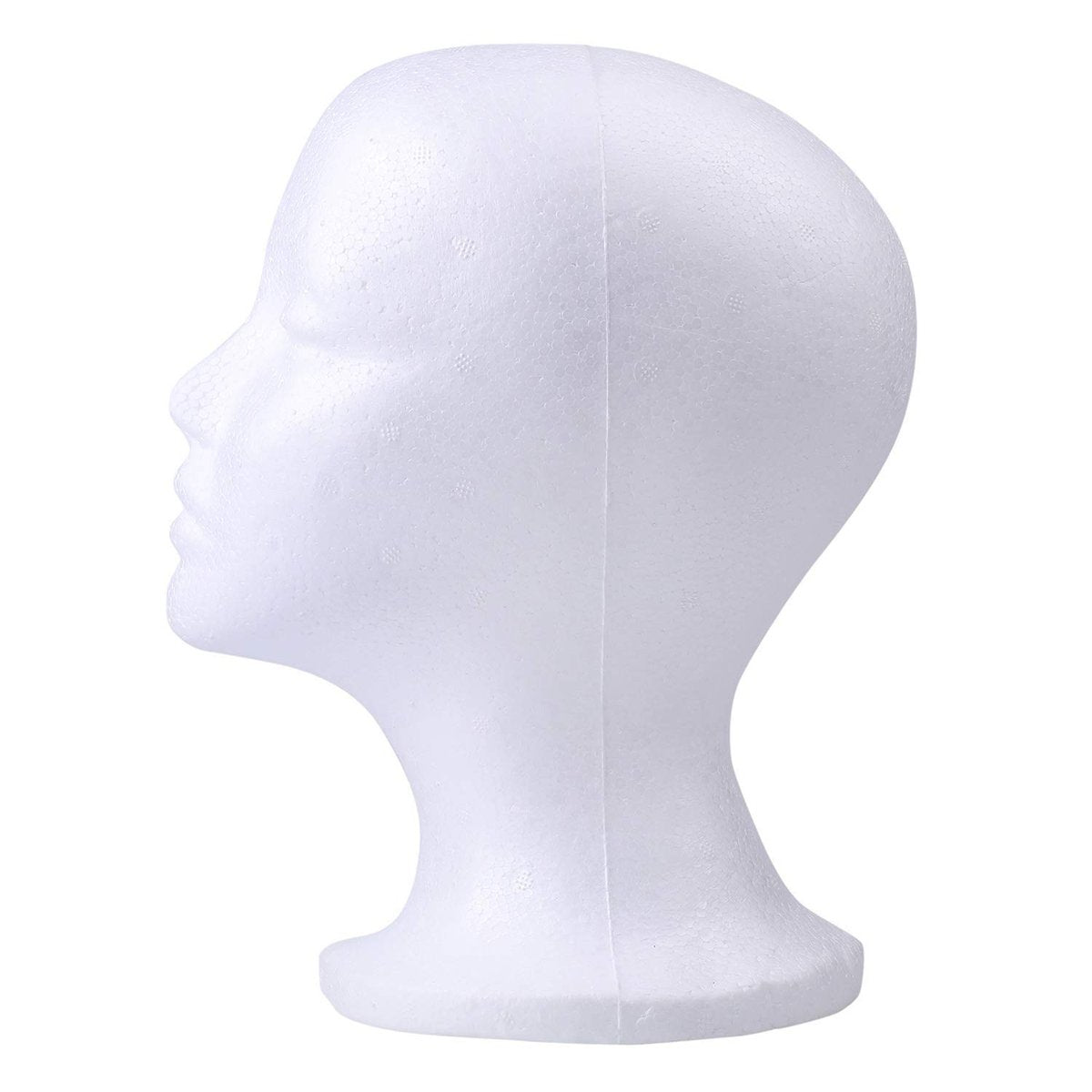 Foraineam 2 Pack Foam Wig Display Stand – Female Mannequin Wig Holder, White Foam Heads for Glasses, Mask, Hat, and Hairpieces Avelisse