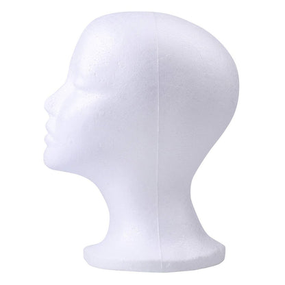 Foraineam 2 Pack Foam Wig Display Stand – Female Mannequin Wig Holder, White Foam Heads for Glasses, Mask, Hat, and Hairpieces Avelisse