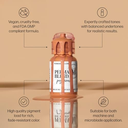 Perma Blend Forest Brown Microblading Ink – Neutral Medium Brown Permanent Eyeliner Tattoo Ink (0.5 oz) Avelisse