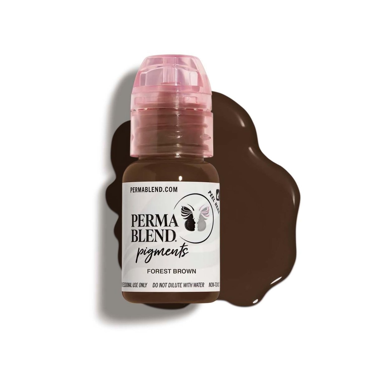 Perma Blend Forest Brown Microblading Ink – Neutral Medium Brown Permanent Eyeliner Tattoo Ink (0.5 oz) Avelisse