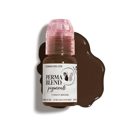 Perma Blend Forest Brown Microblading Ink – Neutral Medium Brown Permanent Eyeliner Tattoo Ink (0.5 oz) Avelisse