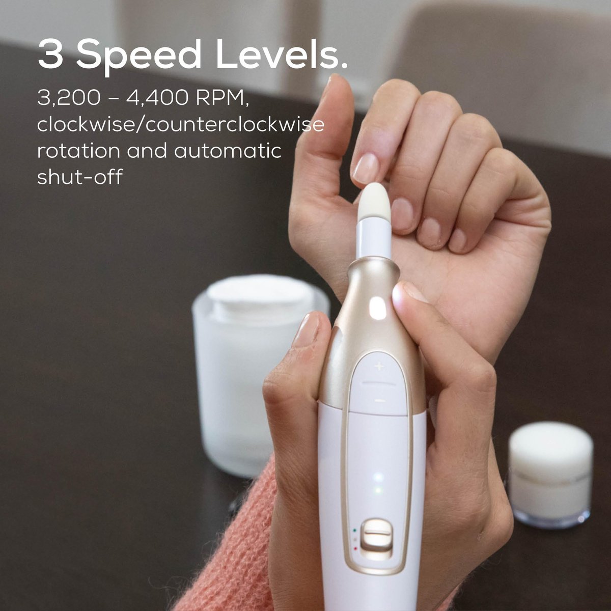 Beurer MP64 Cordless Nail Drill Kit - Electric Nail File with 10 Attachments, LED Light, Adjustable Speed, Manicure & Pedicure E-File, Storage Case Avelisse