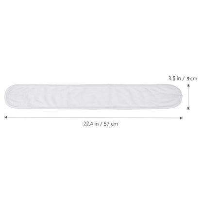 Tatibana White Elastic Terry Cloth Spa Headband - 8 Pack Facial Head Wrap Band, Washable Makeup Headband with Magic Tape Avelisse