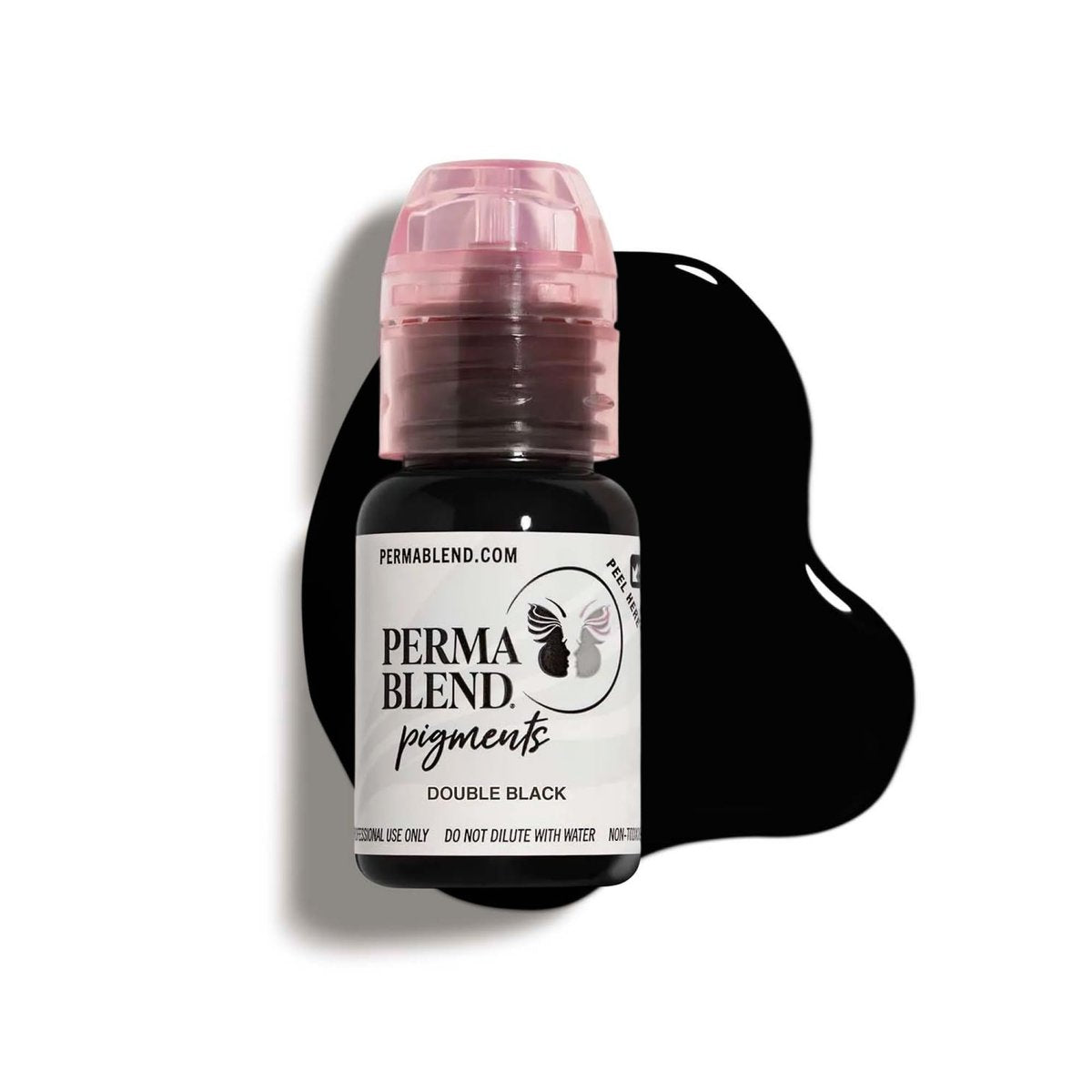 Perma Blend Double Black Microblading Ink – Professional Permanent Eyeliner Tattoo Ink, Dark Carbon Based, Vegan (0.5 oz) Avelisse