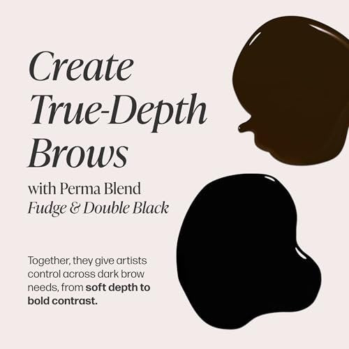 Perma Blend Double Black Microblading Ink – Professional Permanent Eyeliner Tattoo Ink, Dark Carbon Based, Vegan (0.5 oz) Avelisse