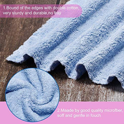 Syhood 12-Pack Reusable Microfiber Face Wash Cloths - 10x10 Inch Coral Velvet Makeup Remover Towels (Pink, Green, Brown, Purple, Blue, Beige)