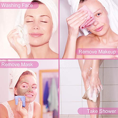 Syhood 12-Pack Reusable Microfiber Face Wash Cloths - 10x10 Inch Coral Velvet Makeup Remover Towels (Pink, Green, Brown, Purple, Blue, Beige) - görsel 6