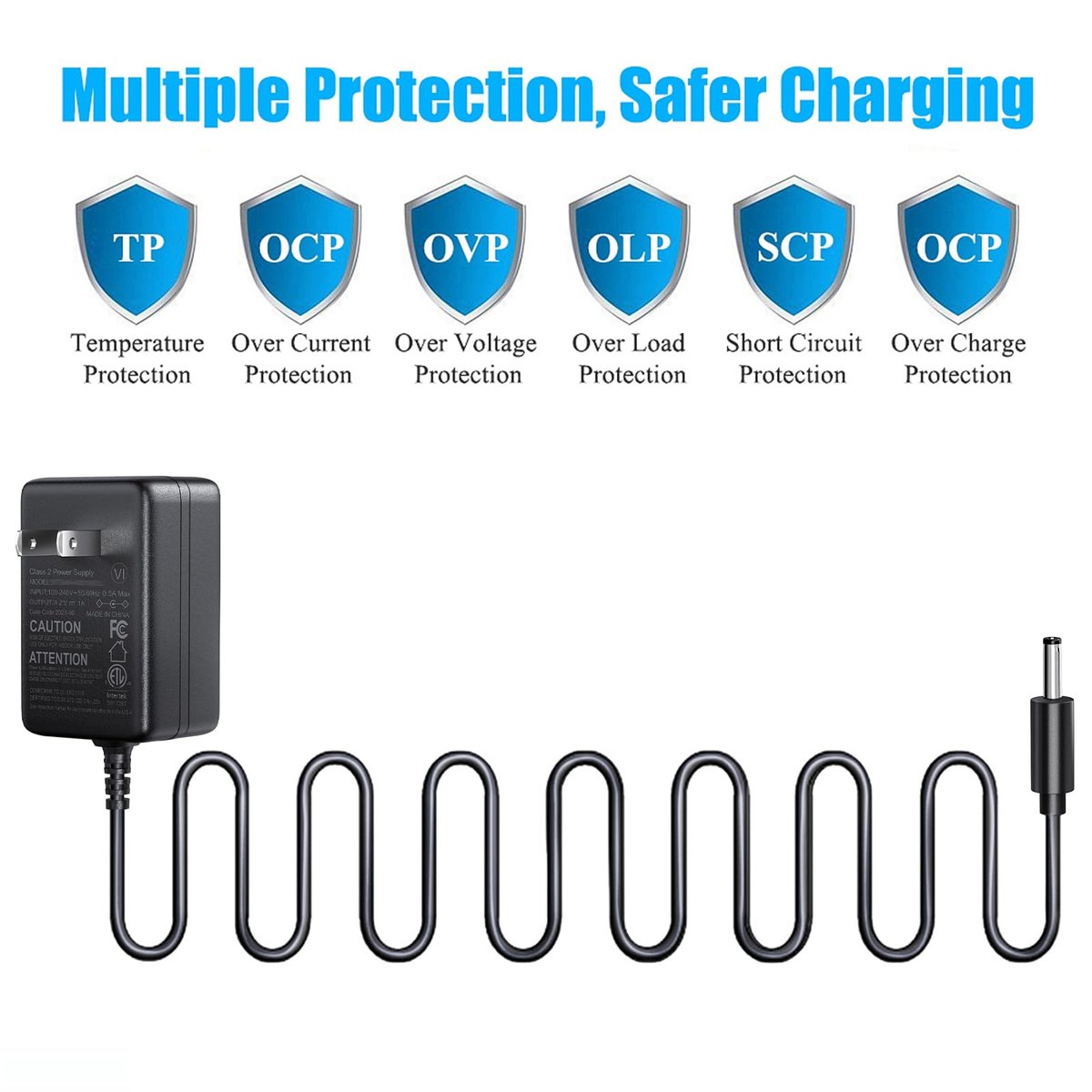 SoulBay 4.2V Charger Cord for Wahl Trimmer Clipper 9818 9818L 9854L WNT-8 WNT-9 9864 9876L 9880L 9888L Lithium Ion Beard Shaver Groomer S003HU0420060 S004mu0400090 Class 2 Power Supply Replacement Avelisse