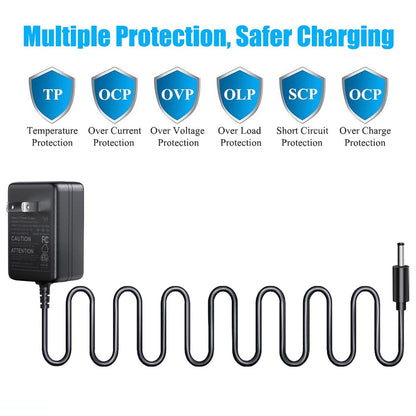 SoulBay 4.2V Charger Cord for Wahl Trimmer Clipper 9818 9818L 9854L WNT-8 WNT-9 9864 9876L 9880L 9888L Lithium Ion Beard Shaver Groomer S003HU0420060 S004mu0400090 Class 2 Power Supply Replacement Avelisse