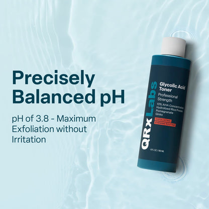 QRxLabs Glycolic Acid Toner - 10% Glycolic Acid Exfoliant with Salicylic Acid - Hydrating Face Exfoliator - Pore Toner & BHA Liquid Exfoliant with Witch Hazel - 6 Fl Oz Avelisse