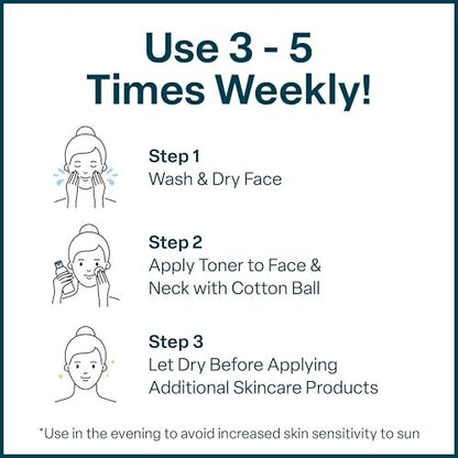 QRxLabs Glycolic Acid Toner - 10% Glycolic Acid Exfoliant with Salicylic Acid - Hydrating Face Exfoliator - Pore Toner & BHA Liquid Exfoliant with Witch Hazel - 6 Fl Oz Avelisse