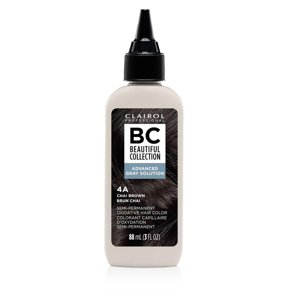 Clairol Professional Beautiful Collection Advanced Gray Solutions Semi-Permanent Hair Color, 4A Chai Brown, 3 oz - görsel 1