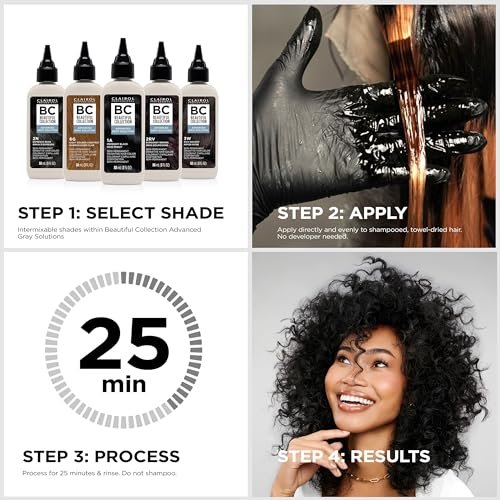Clairol Professional Beautiful Collection Advanced Gray Solutions Semi-Permanent Hair Color, 4A Chai Brown, 3 oz - görsel 8
