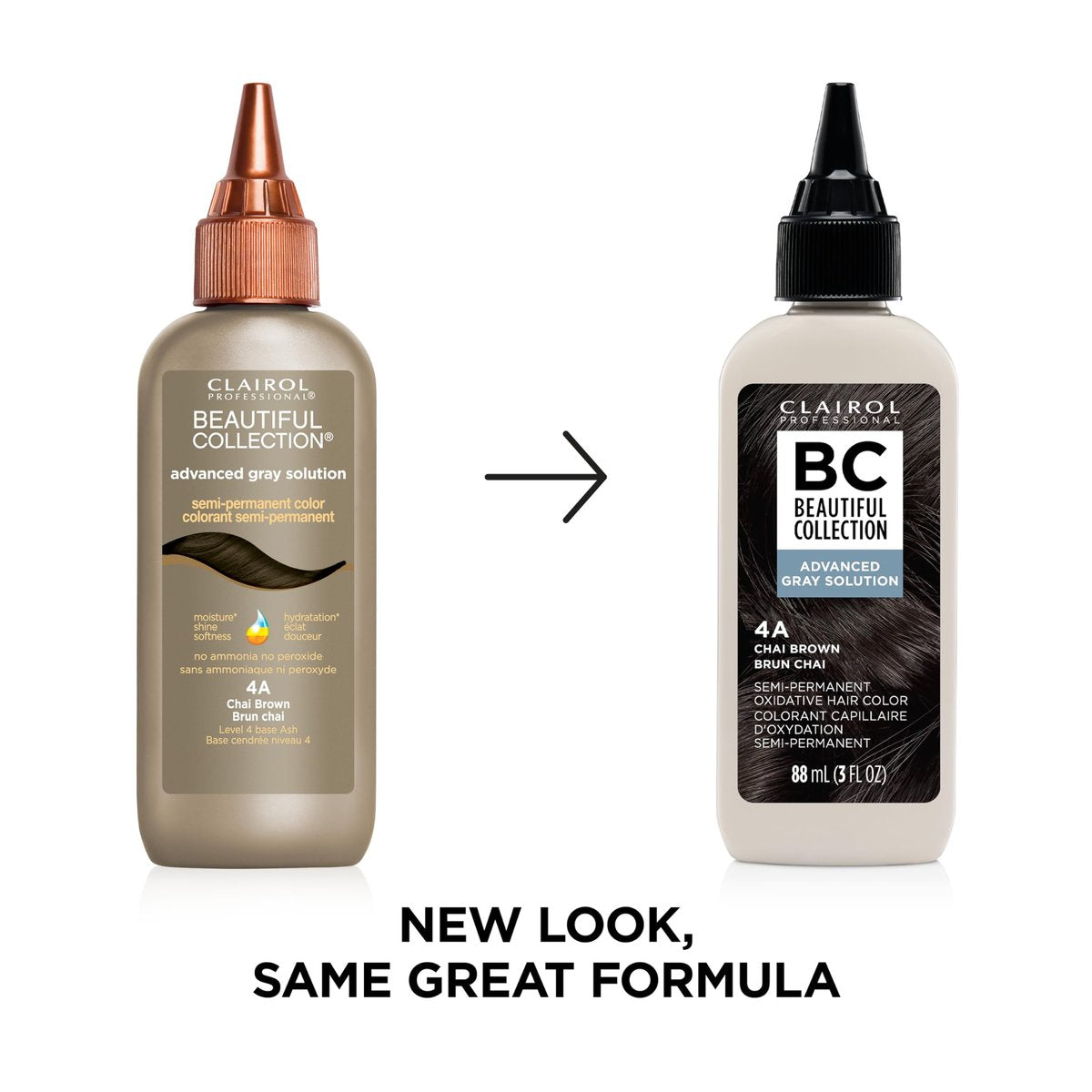 Clairol Professional Beautiful Collection Advanced Gray Solutions Semi-Permanent Hair Color, 4A Chai Brown, 3 oz - görsel 3
