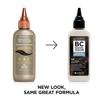 Clairol Professional Beautiful Collection Advanced Gray Solutions Semi-Permanent Hair Color, 4A Chai Brown, 3 oz