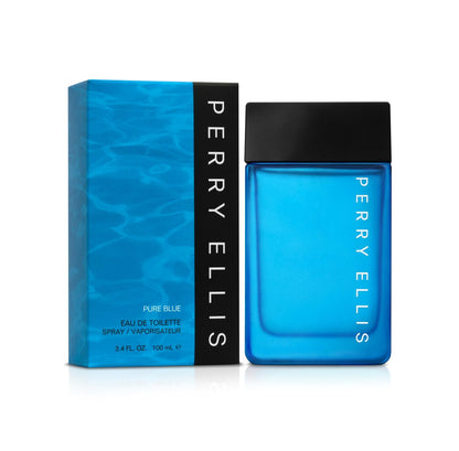 Perry Ellis Pure Blue Men 3.4 oz EDT Spray - Fresh Aquatic Fragrance Avelisse