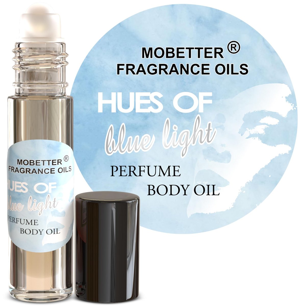 Hues Of Blue Light Women Perfume Body Oil – Floral Fruity Long-Lasting Fragrance, Travel Size (0.33 Fl Oz) Avelisse
