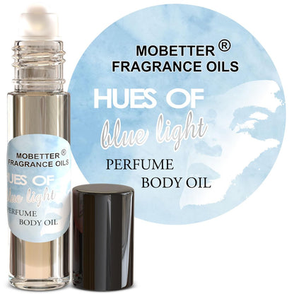 Hues Of Blue Light Women Perfume Body Oil – Floral Fruity Long-Lasting Fragrance, Travel Size (0.33 Fl Oz) Avelisse