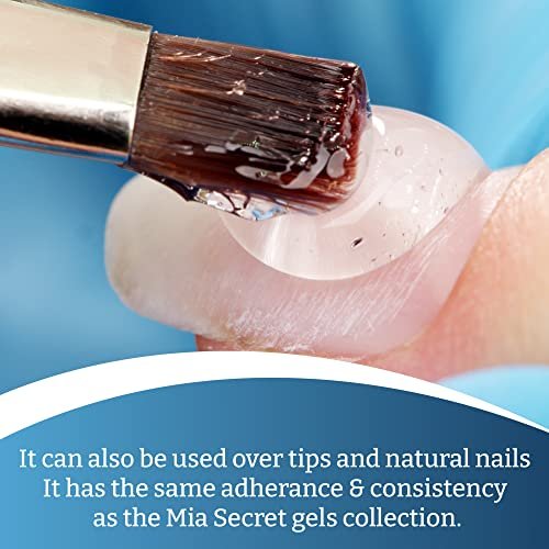 Mia Secret Clear Brush-On Nail Sculpting Gel - Builder Gel for Nail Extensions & Natural Nails (0.5 oz) Avelisse