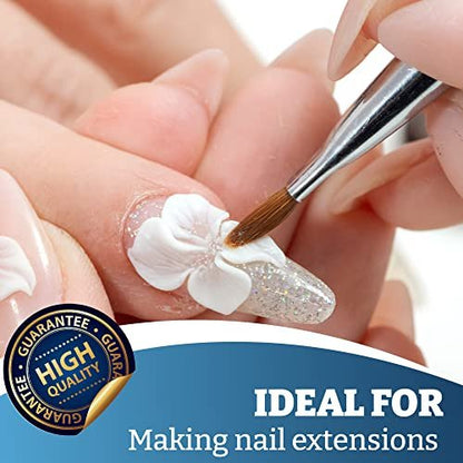 Mia Secret Clear Brush-On Nail Sculpting Gel - Builder Gel for Nail Extensions & Natural Nails (0.5 oz) Avelisse