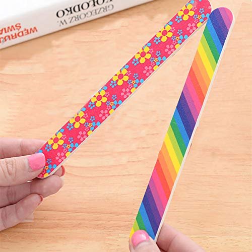 HeeYaa 10-Piece Professional Double-Sided 100/180 Grit Nail Files & Buffers - Colorful Emery Boards for Manicure & Pedicure - görsel 12