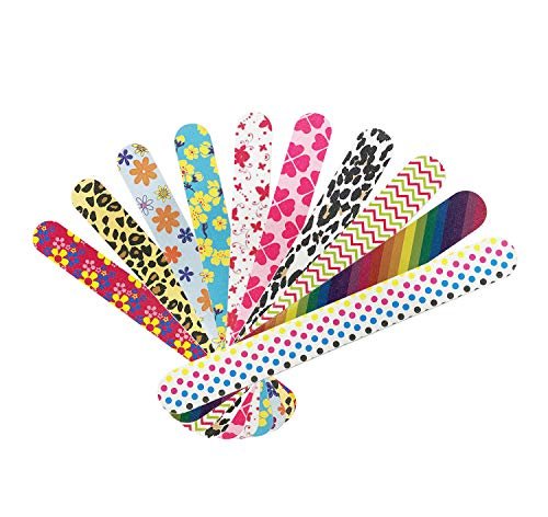 HeeYaa 10-Piece Professional Double-Sided 100/180 Grit Nail Files & Buffers - Colorful Emery Boards for Manicure & Pedicure - görsel 2