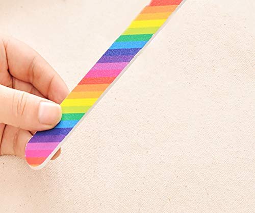 HeeYaa 10-Piece Professional Double-Sided 100/180 Grit Nail Files & Buffers - Colorful Emery Boards for Manicure & Pedicure - görsel 10