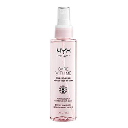 NYX PROFESSIONAL MAKEUP Bare With Me Multitasking Face Primer & Makeup Setting Spray - Hydrating Face Mist for Up to 8HR Wear, Long-Lasting Vegan Formula (4.39 Fl Oz)