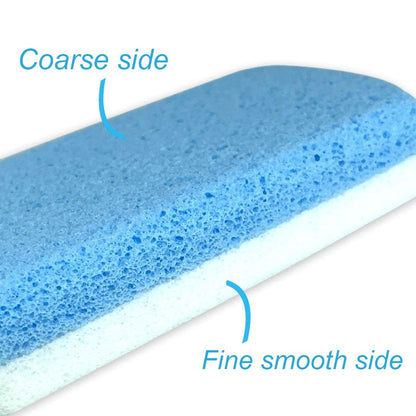Maryton Glass Pumice Stone for Feet - Callus Remover & Foot Scrubber, Pedicure Exfoliator Tool (Pack of 2, Blue)