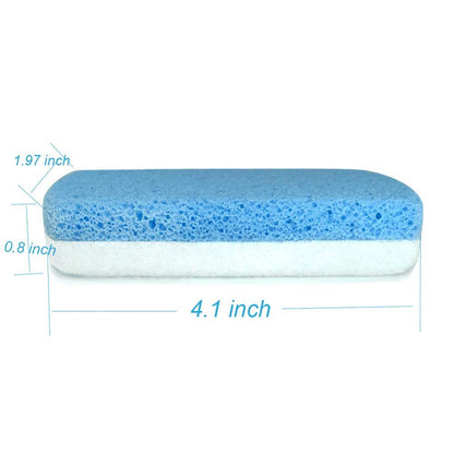 Maryton Glass Pumice Stone for Feet - Callus Remover & Foot Scrubber, Pedicure Exfoliator Tool (Pack of 2, Blue)