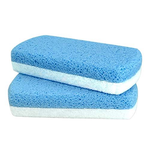 Maryton Glass Pumice Stone for Feet - Callus Remover & Foot Scrubber, Pedicure Exfoliator Tool (Pack of 2, Blue) - görsel 2