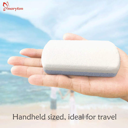 Maryton Glass Pumice Stone for Feet - Callus Remover & Foot Scrubber, Pedicure Exfoliator Tool (Pack of 2, Blue)