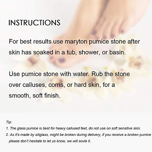 Maryton Glass Pumice Stone for Feet - Callus Remover & Foot Scrubber, Pedicure Exfoliator Tool (Pack of 2, Blue) - görsel 12