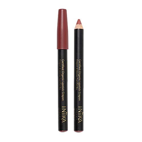 INIKA Organic Long Lasting Lip Crayon - Rose Petal | Vegan, Cruelty-Free Matte Lipstick & Lip Liner - görsel 2